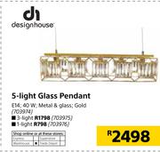 Designhouse 1-Light Glass Pendant