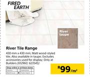Fired Earth River Tile Range 430mm X 430mm-Per Sqm