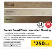  Premia Broad Plank Laminated Flooring-Per Sqm