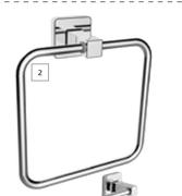  Builders Style Towel Ring Chrome-Each