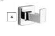 Builders Style Towel Hook Chrome-Each