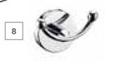 Builders Raine Towel Hook Chrome-Each