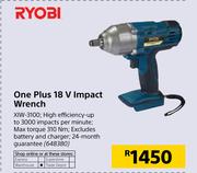 Ryobi One Plus 18V Impect Wrench XIW3100