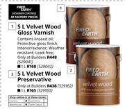 Fired Earth 5L Velvet Wood Gloss Varnish