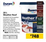 Duram 20L Weather Roof