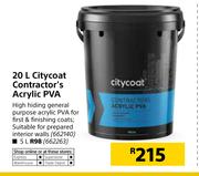 Citycoat Contractor's Acrylic PVA-20Ltr