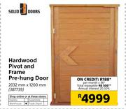 Solid Doors Hardwood Pivot And Frame Pre-Hung Door-2032mm X 1200mm