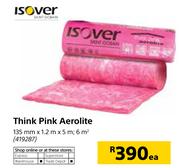 Isover Think Pink Aerolite-135mm x 1.2m x 5m;6m 