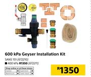 400 Kpa Geyser Installation Kit Sans 151