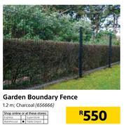 Garden Boundary Fence Charcoal-1.2m