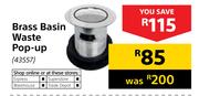 Brass Basin Waste Pop-Up