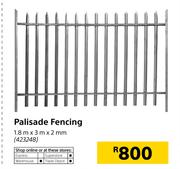 Palisade Fencing-1.8m x 3m x 2mm 