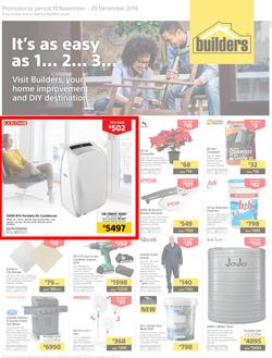 Builders KZN & EL : It's As Easy As 1... 2... 3... (19 Nov - 29 Dec 2019), page 1