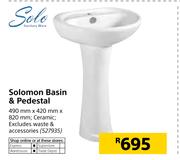 Solo Solomon Basin & Pedestal 490mm X 420mm X 820mm