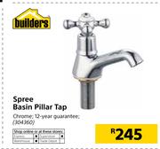 Builders Spree Basin Pillar Tap