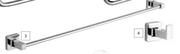 Builders Style Towel Single Rail 600mm Chrome-Each