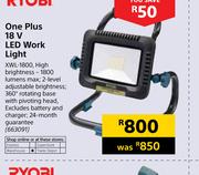 Ryobi One Plus 18V LED Work Light XWL1800 