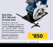 Ryobi One Plus 18V 140mm Circular Saw XCS140