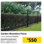 Garden Boundary Fence Charcoal-1.2m