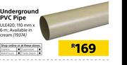 Underground PVC Pipe ULE420-110mm x 6m