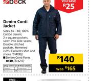 Beck Denim Conti Jacket Sizes 34-46