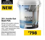 Fired Earth 20L Inside Out Matt PVA