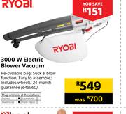 Ryobi 3000W Electric Blower Vacuum