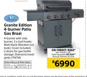 Megamaster Granite Edition 4-Burner Patio Gas Braai