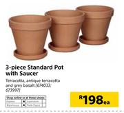 3-Piece Standard Pot With saucer-Each