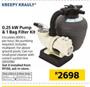 Kreepy Krauly 0.25KW Pump 1 Bag Filter Kit