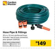 Garden Master Hose Pipe & Fittings 