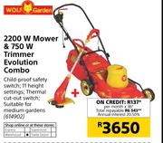 Wolf Garden 2200W Mower & 750W Trimmer Evolution Combo