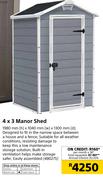 Keter 4 x 3 Manor Shed
