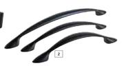 Home & Kitchen 128mm New Moon Handles Matt Black Handle Range-Each