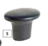 Home & Kitchen 36mm Toad Knob Matt Black Handle Range-Each