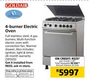 Goldair 4 Burner Electric Oven