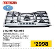 Goldair 5 Burner Stainless Steel Gas Hob GSGH-500 