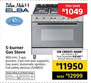 Elba 5 Burner Gas Stove 