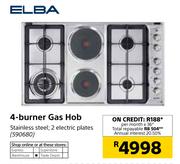 Elba 4 Burner 2 Electric Plates  Stainless Steel Gas Hob 