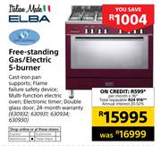 Elba Free Standing Gas/ Electric 5 Burner 
