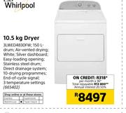 Whirlpool 10.5Kg Dryer