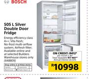 Bosch 505Ltr Silver Double Door Fridge