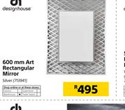 Designhouse 600mm Art Rectangular Mirror Silver