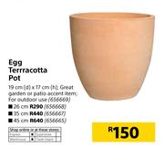 Egg Terracotta Pot-19cm(d) x 17cm(h)