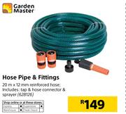 Garden Master Hose Pipe & Fittings-20m x 12mm