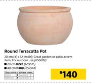 Round Terracotta Pot-20cm(d) x 12cm(h)
