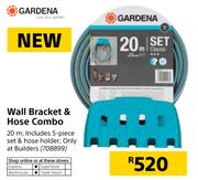 Gardena Wall Bracket & Hose Combo-20m