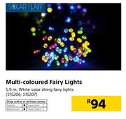 Solar Flair Multi-Coloured Fairy Lights 5.9m