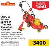 Wolf Garden 2200W Mower & 750W Trimmer Evolution Combo