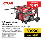 Ryobi 5.5 KVA 4 Stroke Generator